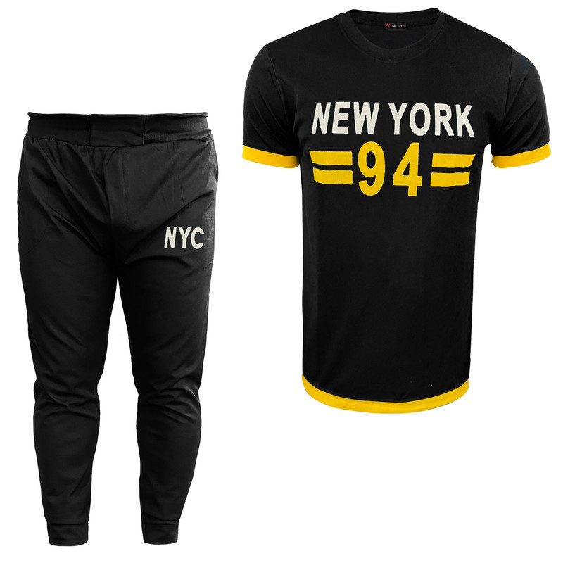 ست تی شرت آستین کوتاه و شلوار مردانه مدل  NYC کد AR564