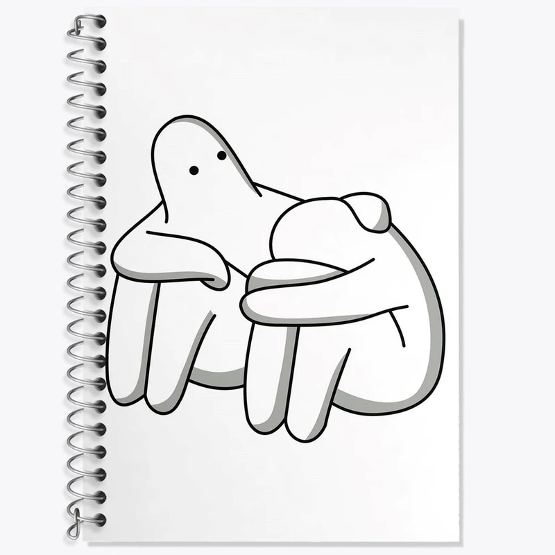 دفتر زبان 50 برگ خندالو مدل دو خط طرح تنبل خسته کد 29422