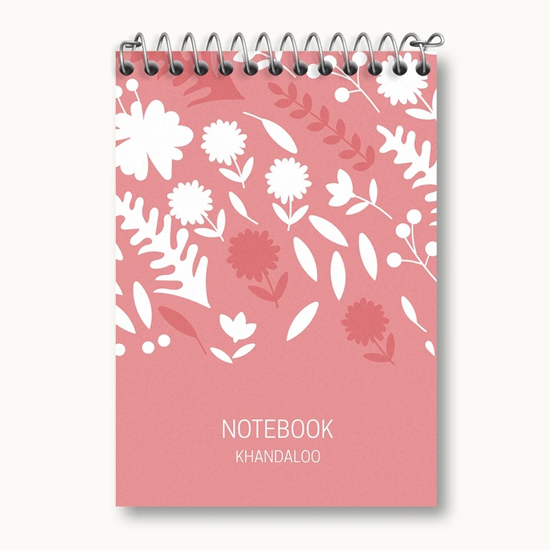 دفتر یادداشت 50 برگ خندالو مدل مینیمال گل کد N180