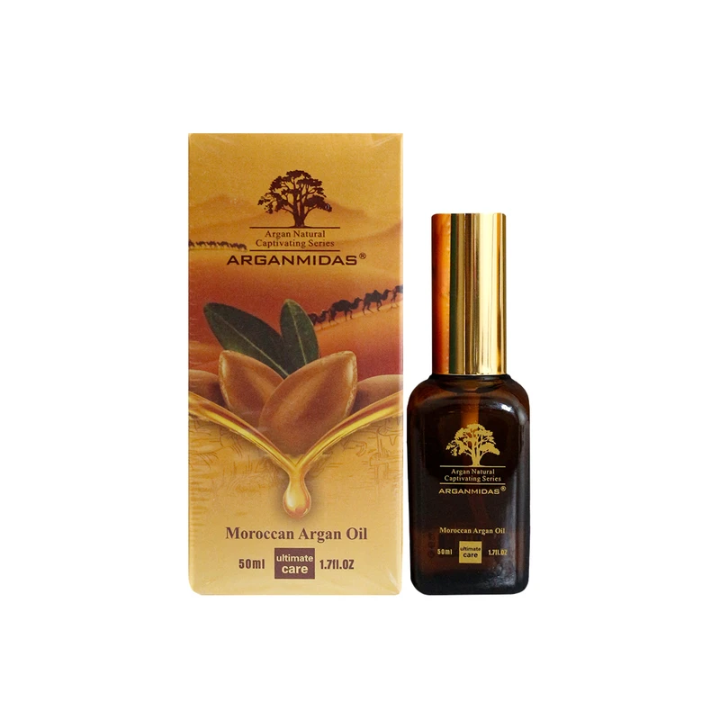 روغن مو آرگان میداس مدل Moroccan Argan مناسب مو فر و مجعد حجم 200 میلی لیتر