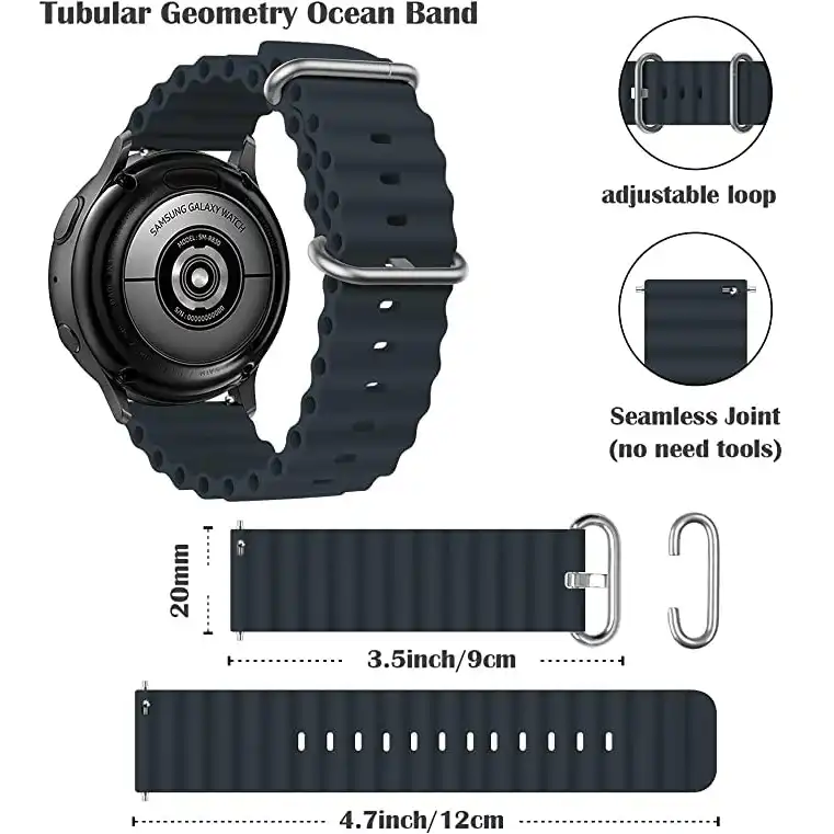 بند نیهاتا مدل ocean مناسب برای ساعت هوشمند سامسونگ galaxy Watch 4 40mm / 44mm