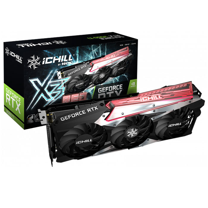 کارت گرافیک اینو تیری دی مدل ICHILL BY INNO3D X3 RED GeForce RTX 3060Ti 