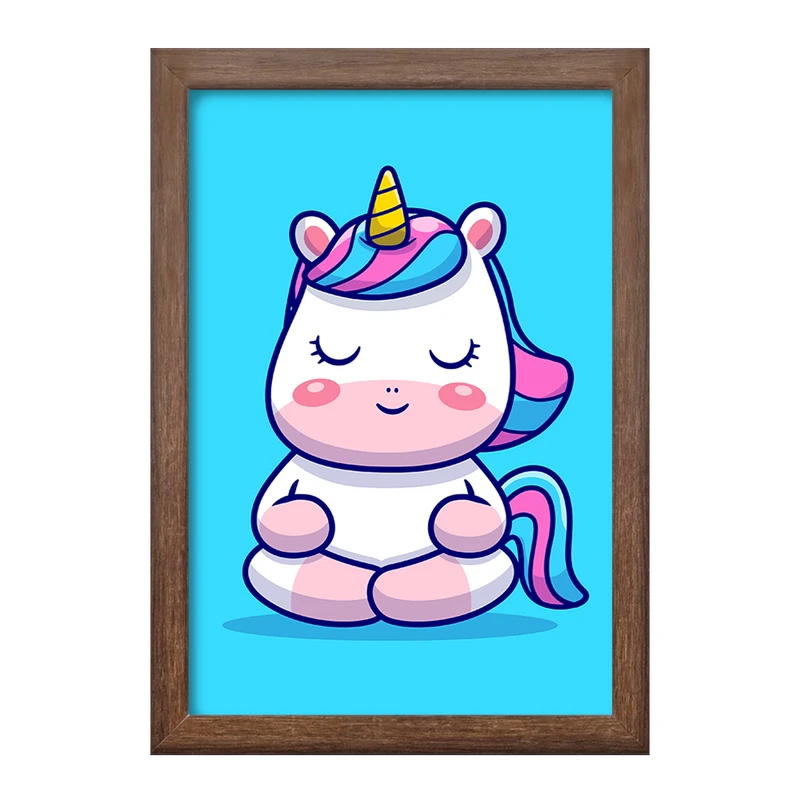 تابلو خندالو طرح اسب تک شاخ یونیکورن  کد 3831