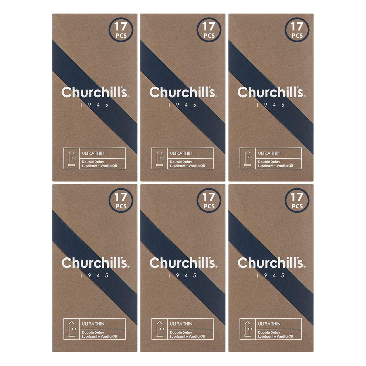 کاندوم چرچیلز مدل CHC_ultrathin مجموعه 6 عددی