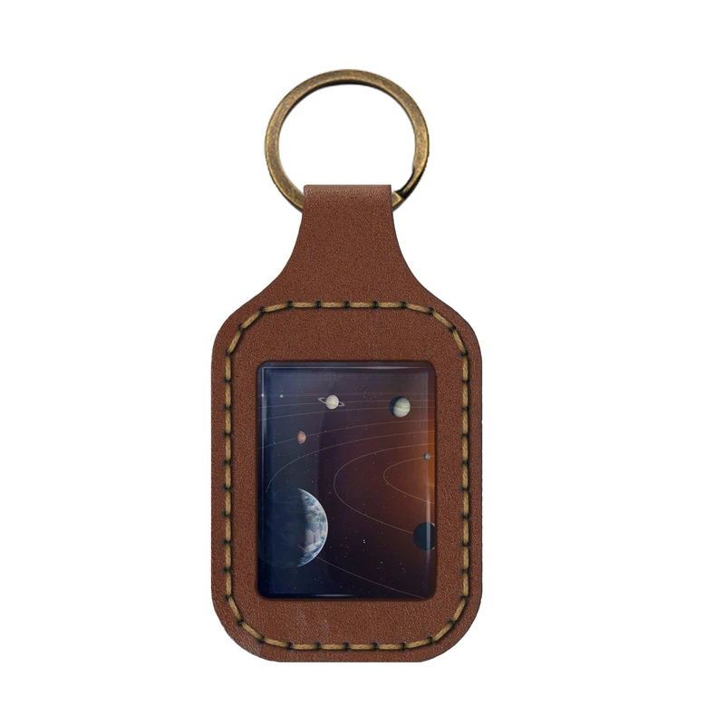 جاکلیدی دستی چرمی  مدل srn6 طرح GALAXY