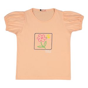 تی شرت آستین کوتاه دخترانه مون‌سا مدل Flower 