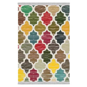 فرش پارچه‌ای دفه مدل فرشینه طرح مدرن  کد 8300