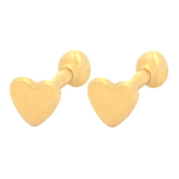 گوشواره طلا 18 عیار زنانه طلای مستجابی مدل قلب کد 2