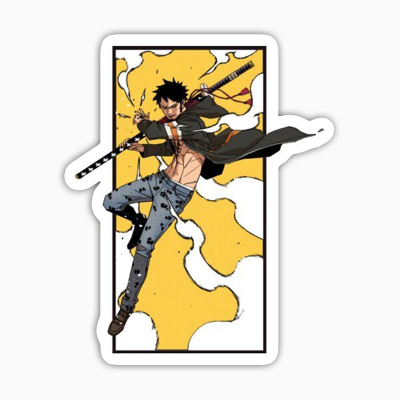 استیکر لپ تاپ و موبایل بووم طرح انیمه One Piece مدل Law کد BG17 