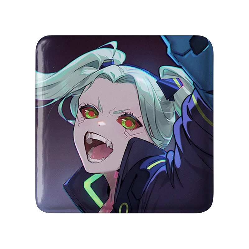 مگنت خندالو طرح ربکا انیمه سایبر پانک Cyberpunk  مدل مربعی کد 22445