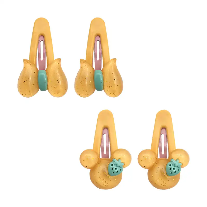 گیره مو دخترانه مدل پروانه و میکی موس کد SNG340 مجموعه 4 عددی
