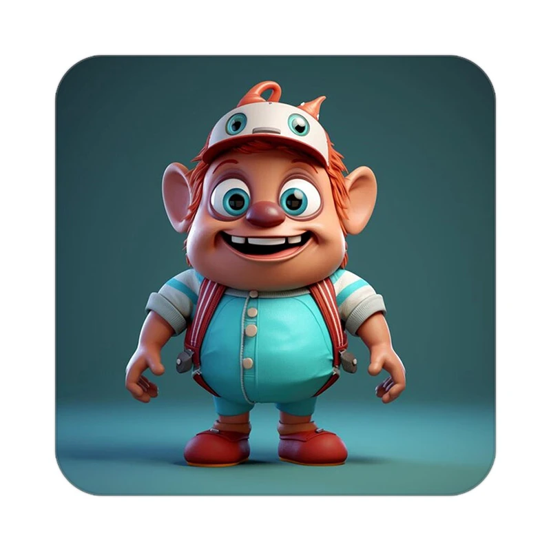 زیر لیوانی کاکتی طرح حیوانات کارتونی مدل mp27223