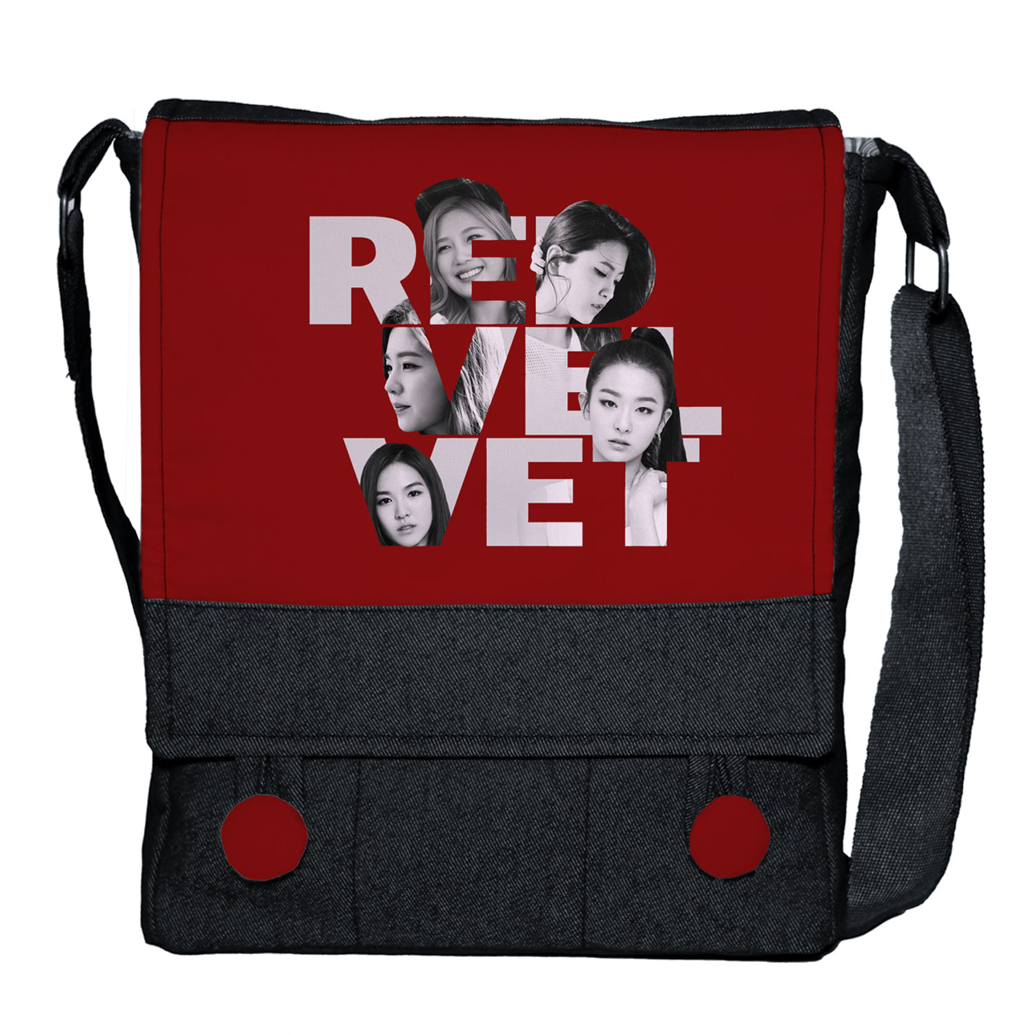 کیف رودوشی دخترانه چی چاپ طرح گروه رد ولوت کد kpop