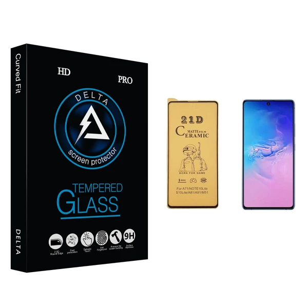 محافظ صفحه نمایش سرامیکی دلتا مدل HD مناسب برای گوشی موبایل سامسونگ Galaxy A91