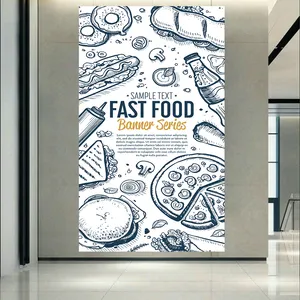 استیکر طرح پیتزا همبرگر و ساندویچ مدل فست فود کد AR302718