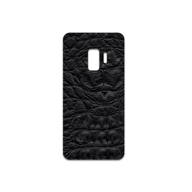 برچسب پوششی ماهوت مدل Black-Crocodile-Leather مناسب برای گوشی موبایل سامسونگ Galaxy S9