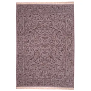 فرش ماشینی زمرد مشهد طرح 22011 زمینه موزی