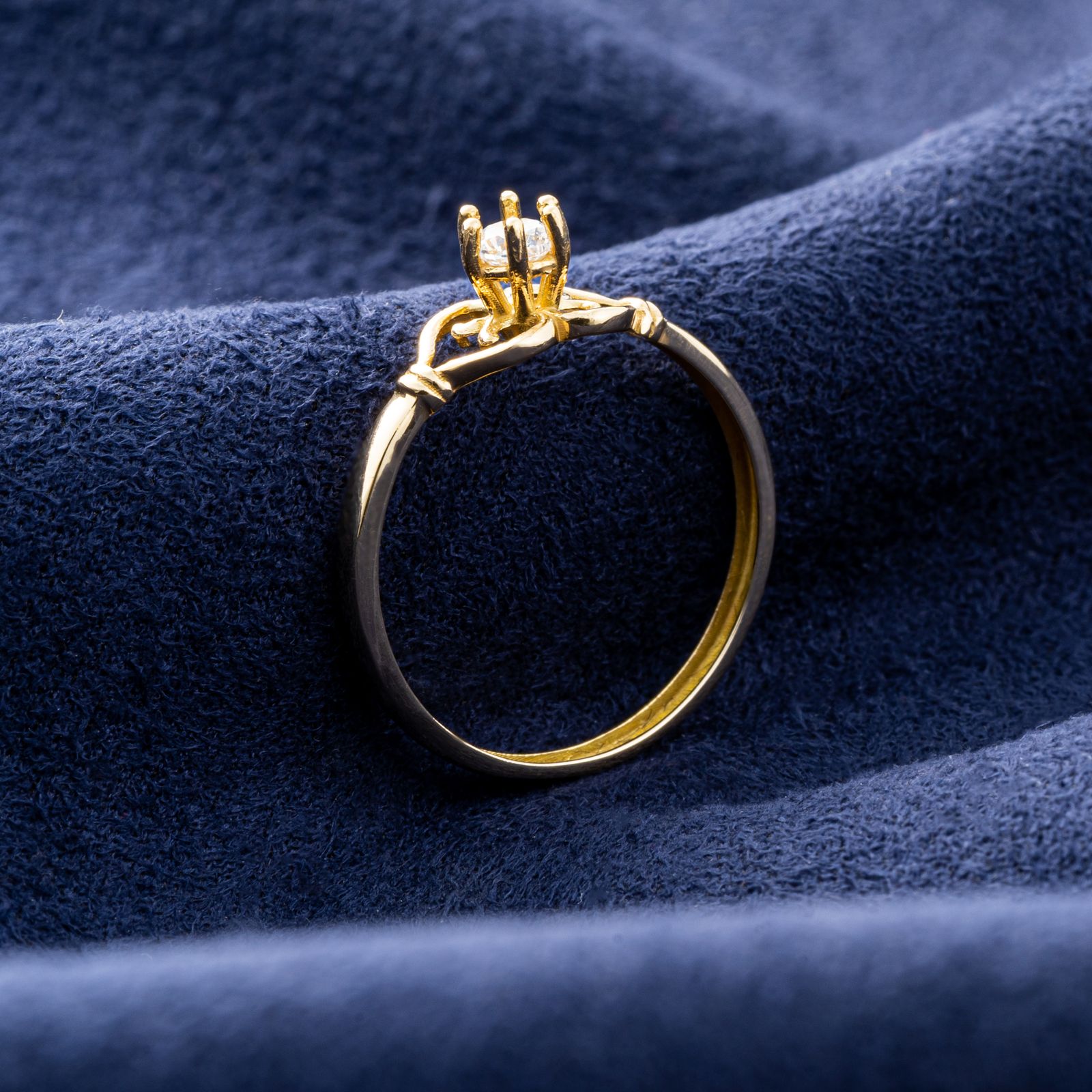انگشتر طلا 18 عیار زنانه جواهری سون مدل 2729 -  - 3