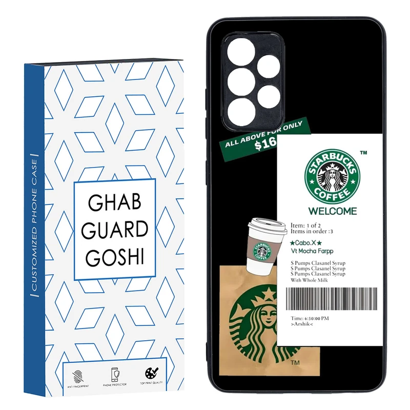 کاور قاب گارد گوشی طرح استارباکس کد TPU-071 مناسب برای گوشی موبایل سامسونگ Galaxy A52 