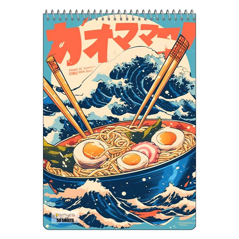 دفتر نقاشی 50 برگ سیمی کارنیکا طرح پوستر ژاپنی Japan poster کد 83234