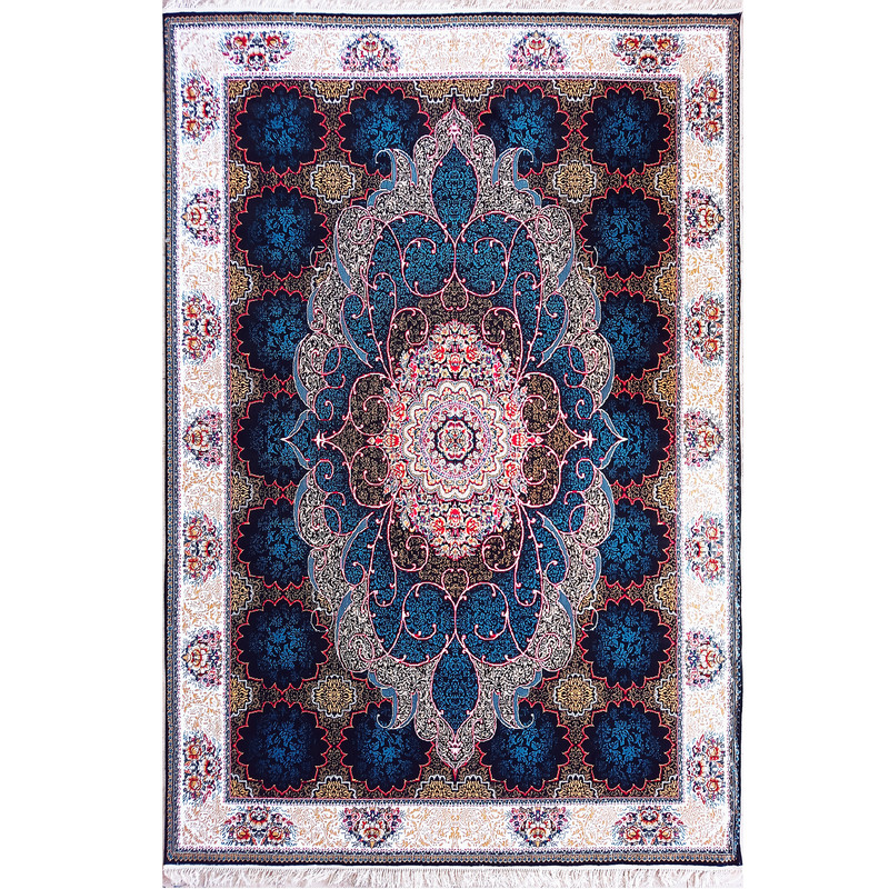 فرش ماشینی تاج و تخت مدل 4004330 چکاوک زمینه مشکی