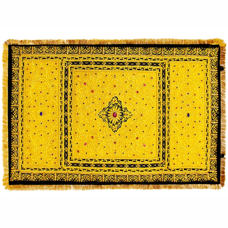 فرش جواهر دستبافت یک متری زرموند مدل Royal کد 1