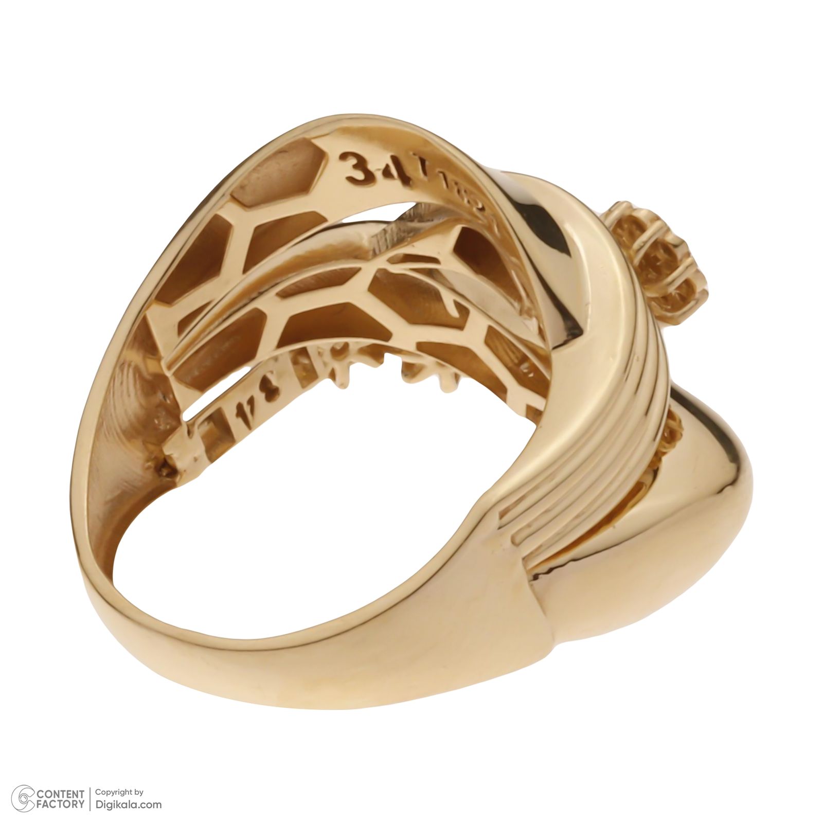 انگشتر طلا کم اجرت 18 عیار زنانه گلدم مدل R341041 -  - 5