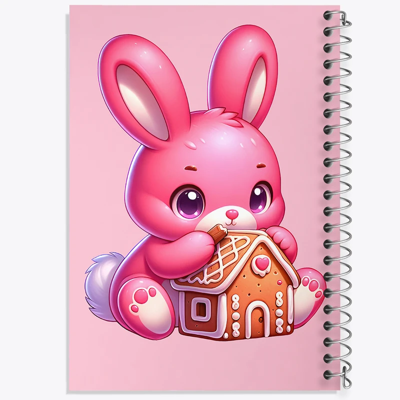 دفتر مشق 100 برگ خندالو طرح خرگوش بامزه کد F7727