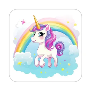 زیر لیوانی کاکتی طرح اسب تک شاخ و یونیکورن مدل mp31030