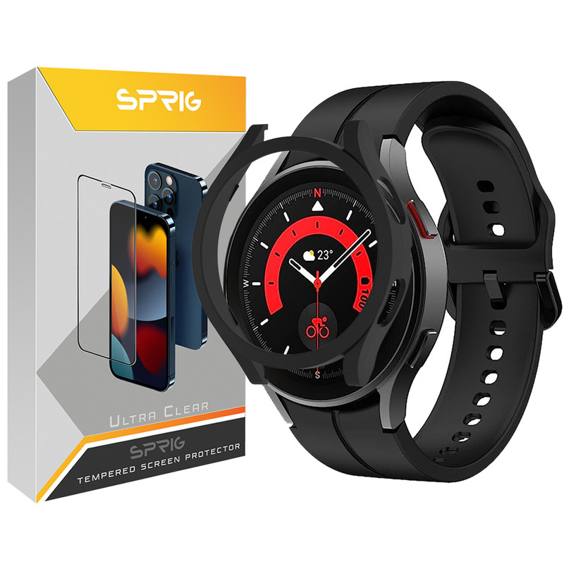 بند اسپریگ مدل Silic ORG مناسب برای ساعت هوشمند سامسونگ Galaxy Watch 5 pro 45mm به همراه کاور