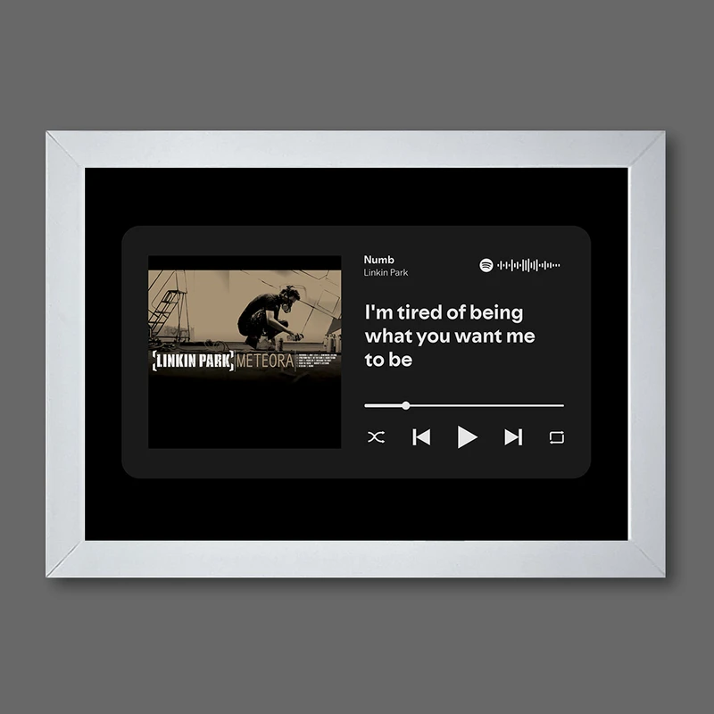 تابلوی موزیکال مدل متن دار طرح Numb by Linkin Park