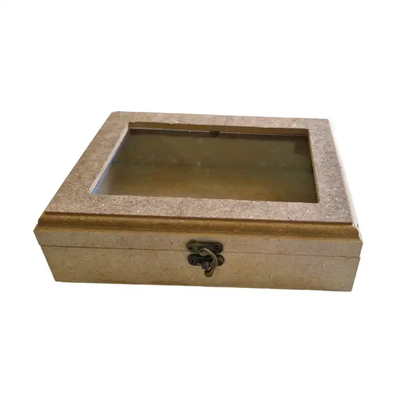 جعبه چوبی مدل خام درب دار