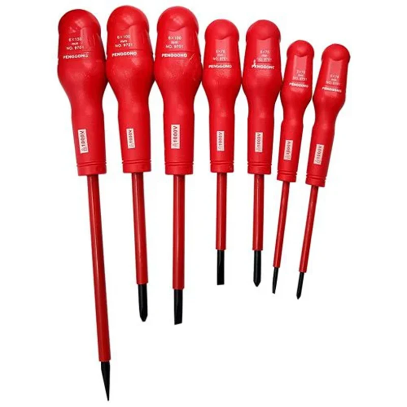 سری پیچ گوشتی دو سر چهار سو مدل PENGGONG 9701 بسته 7 عددی