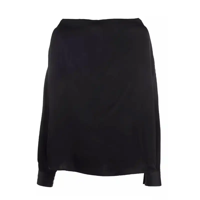 بلوز آستین بلند زنانه جوتی جینز مدل پاپیونی کد 122143 رنگ مشکی