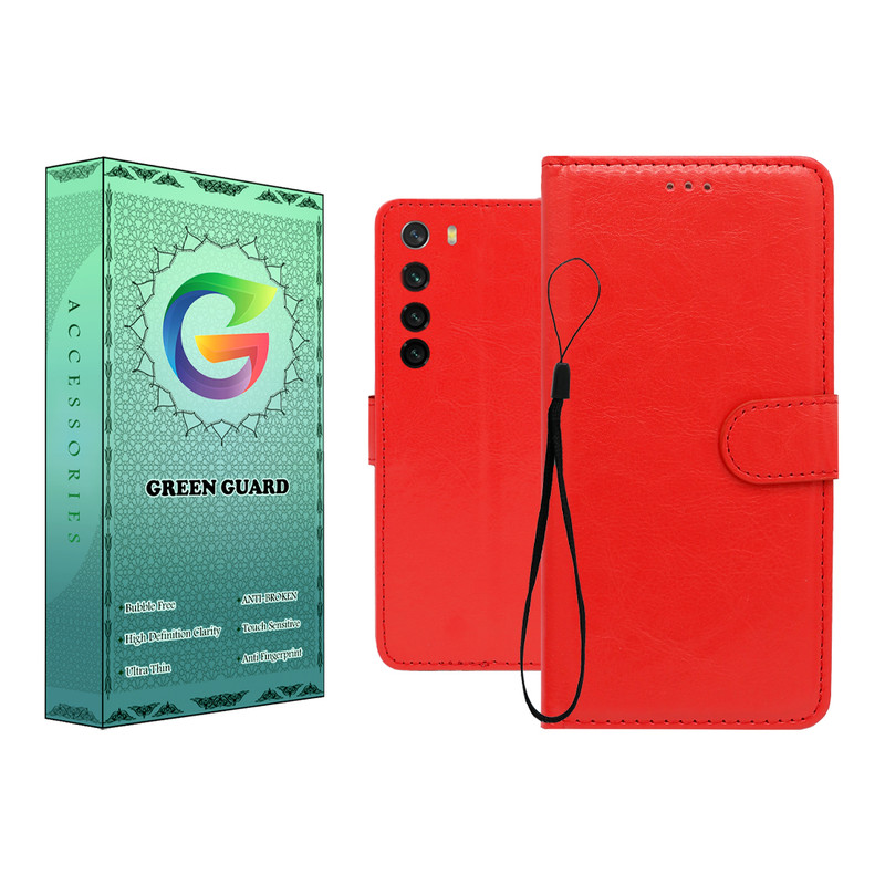 کیف کلاسوری گرین گارد طرح چرمی مدل Landing مناسب برای گوشی موبایل شیائومی Redmi Note 8 به همراه بند آویز