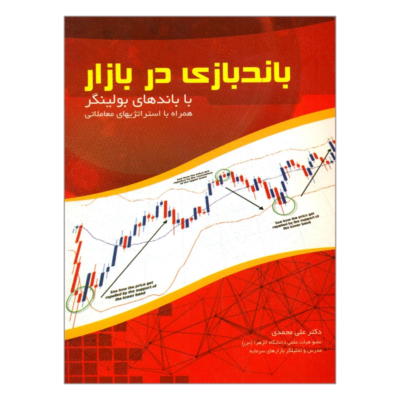 کتاب باندبازی در بازار با باندهای بولینگر همراه با استراتژیهای معاملاتی اثر دکتر علی محمدی انتشارات مهربان