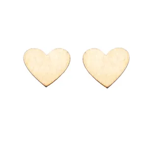 گوشواره طلا 18 عیار زنانه عدنان مدل قلب AM6