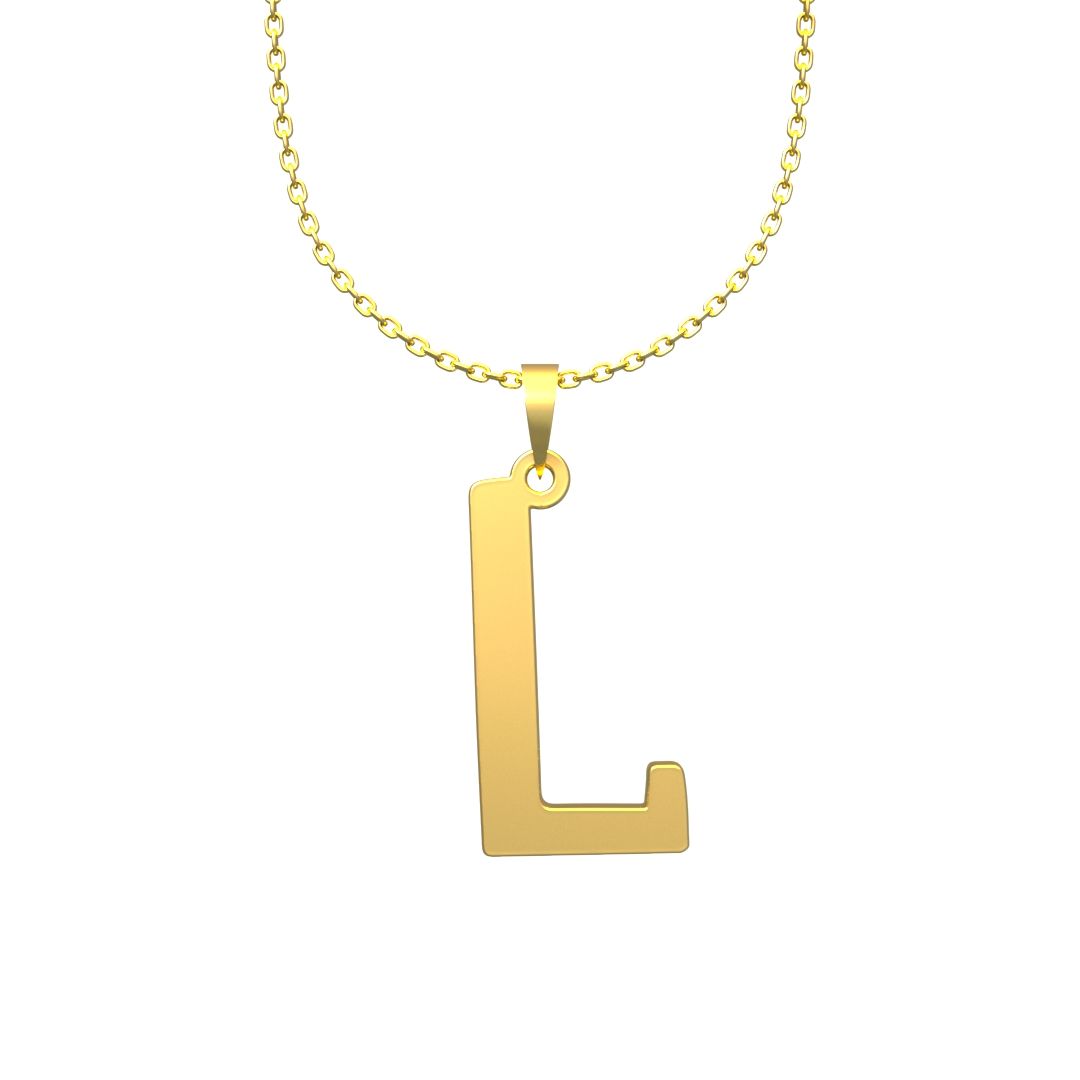 گردنبند طلا 18 عیار زنانه مدوپد مدل حرف L کد H3-1-1144 -  - 5