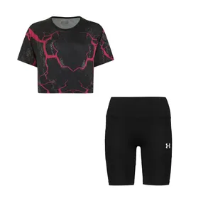 ست کراپ و شلوارک ورزشی زنانه مدل 56-69 