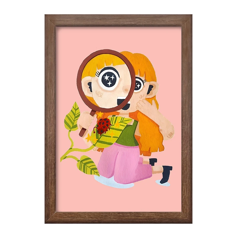 تابلو خندالو طرح دختر ماجراجو کد F8235