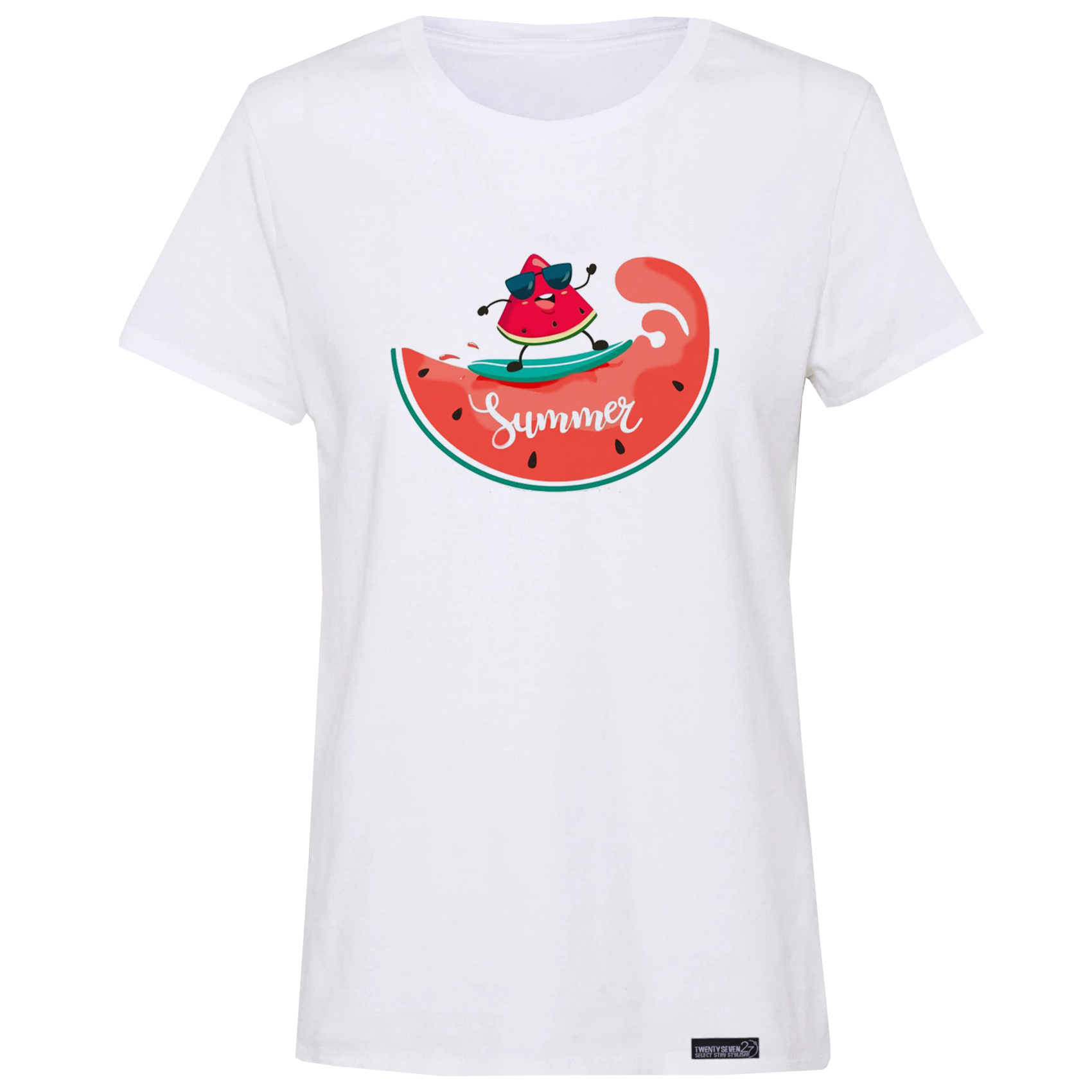 تی شرت آستین کوتاه زنانه 27 مدل  هندوانه کد WN1096