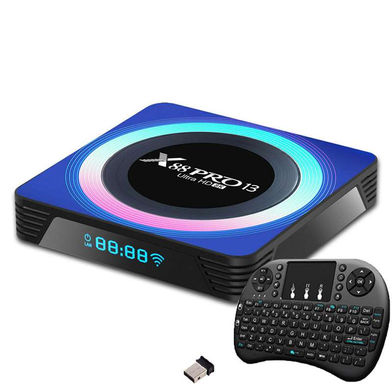 اندروید باکس مدل X88 Pro 13 4/64 GB به همراه کیبورد بیسیم