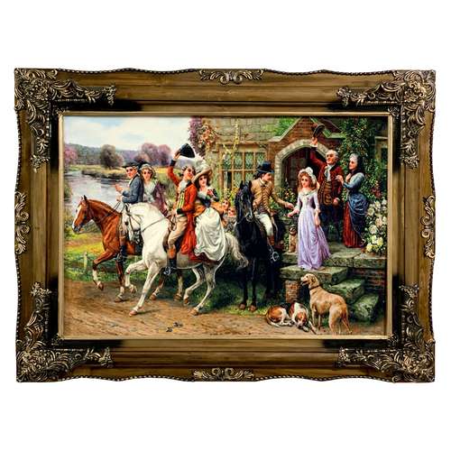 تابلو فرش ماشینی طرح بدرقه کد ۷۱۷۷