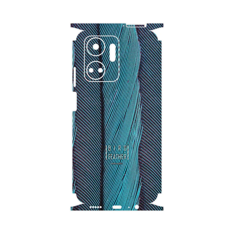 برچسب پوششی ماهوت مدل Turquoise feathers-FullSkin مناسب برای گوشی موبایل آنر X7a