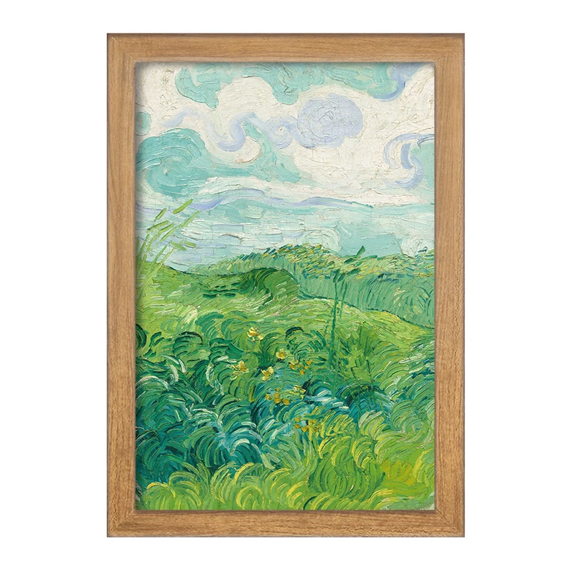 تابلو خندالو مدل مزارع گندم سبز ونسان ونگوگ (Van Gogh) کد 36800