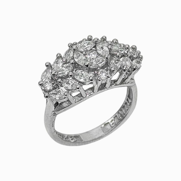 انگشتر نقره زنانه مدل فلاور 136