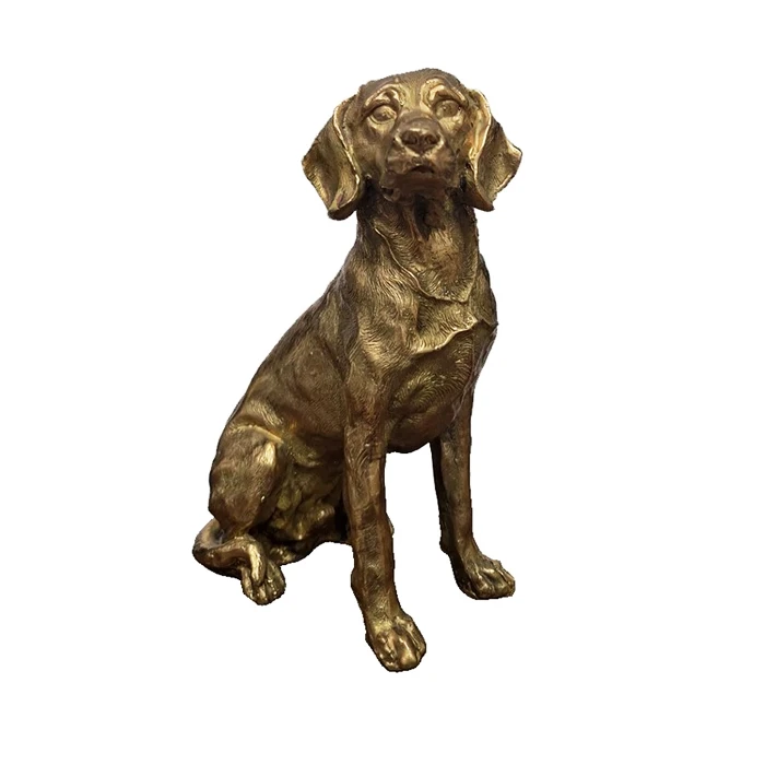 مجسمه برنزی مدل سگ لابرادور گوش بلند طرح رتریور کد CHINA