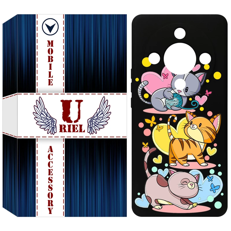 کاور یوریل مدل KSH کد 6 طرح گربه مناسب برای گوشی موبایل آنر X9b / X50 / Magic6 Lite / Magic 6 Lite