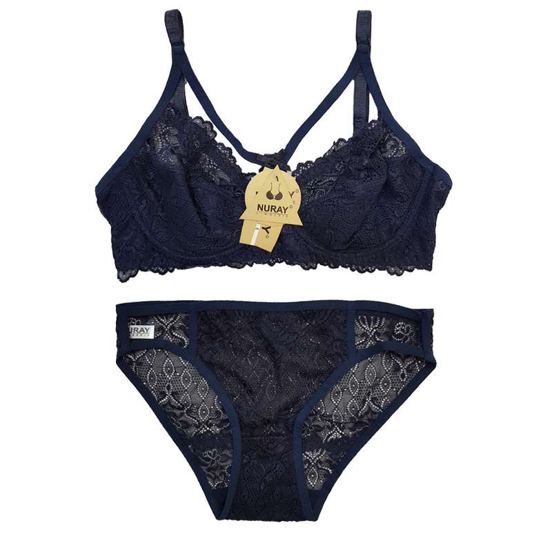 ست شورت و سوتین زنانه مدل  7005 رنگ سرمه ای