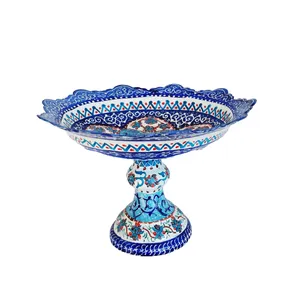 شیرینی خوری میناکاری مسی مدل گل کد 9